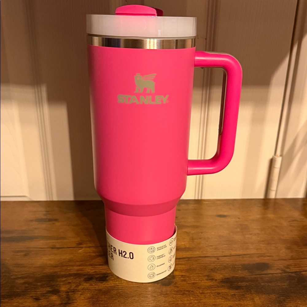 Stanley 40oz With Straw Pink Travel Mug
